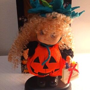 Vtg- 1994 Telco - Small Fry Pumpkin Antimated Halloween- Display Figure Doll